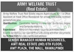 Army Welfare Trust Jobs