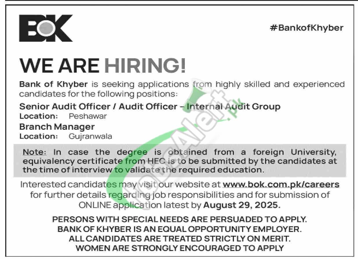 BOK Branch Manager Jobs