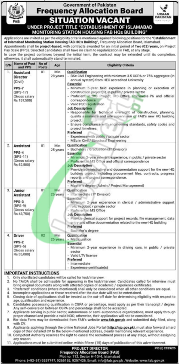Frequency Allocation Board Careers