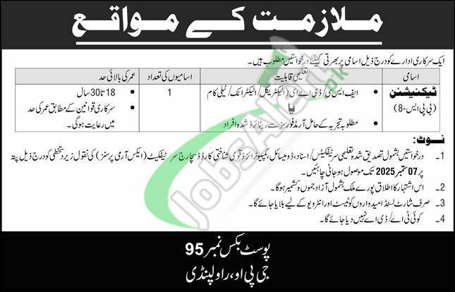 PO Box 95 GPO Rawalpindi