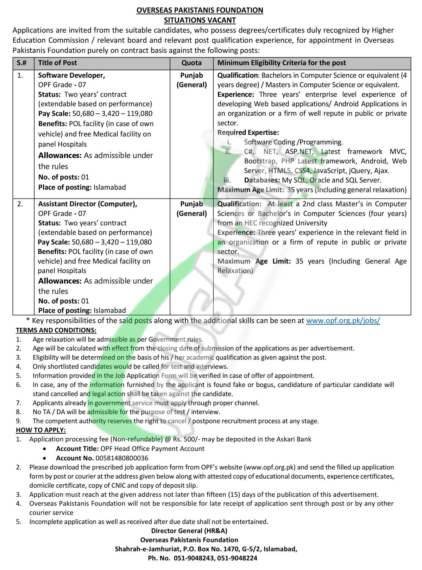 OPF Jobs