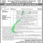 Ministry of Maritime Affairs Jobs 2025 Korangi Fisheries Harbour Authority KFHA Job Ad