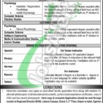 NUML Lahore Jobs 2025 Application Form Download NUML Lahore Jobs