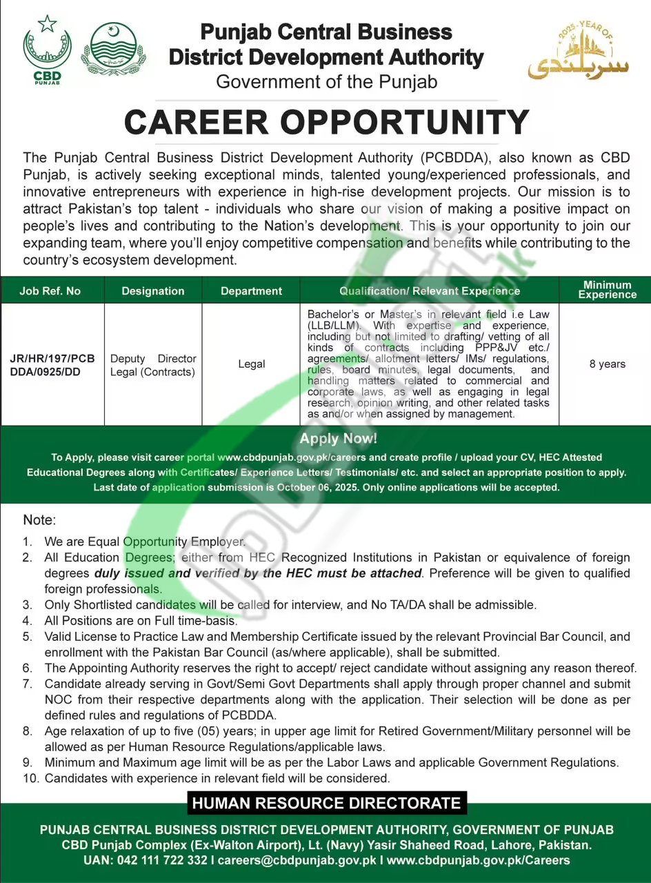 CBD Punjab Jobs