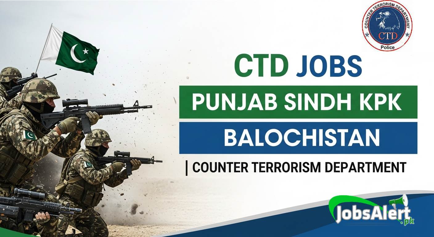 CTD Jobs 2025 Punjab Sindh KPK Balochistan | Counter Terrorism Department
