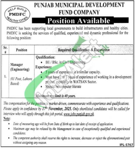 PMDFC Punjab Jobs 2025 Apply Online Latest Advertisement PMDFC Punjab Jobs