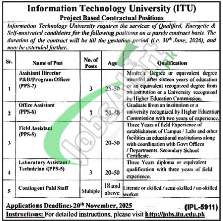 Information Technology University Jobs