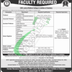 CMH Lahore Medical College & Institute of Dentistry Jobs 2025 Latest Advertisement CMH Medical College & Institute of Dentistry Lahore Jobs 2025