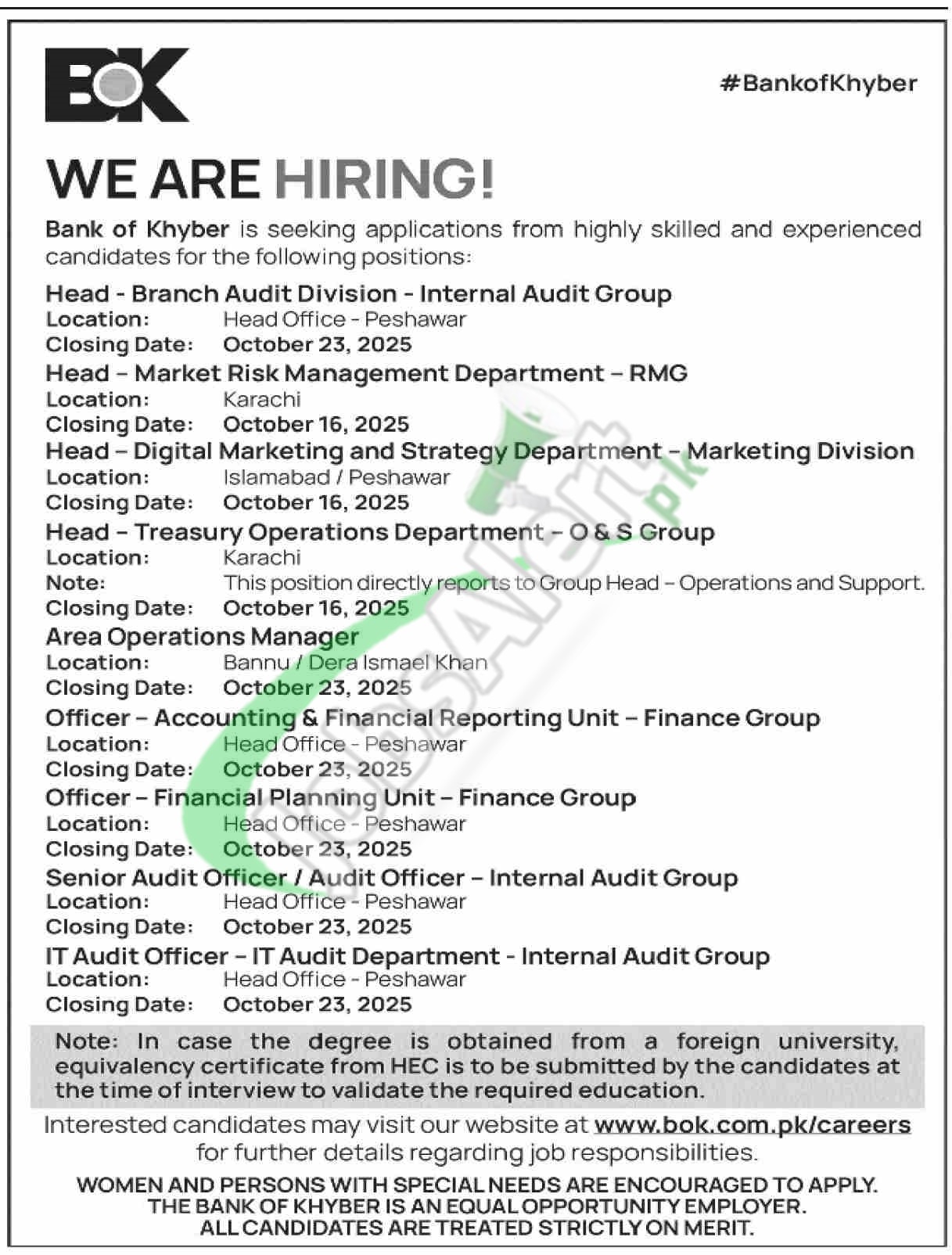 Latest BOK com pk Careers 2025 Apply Now bok com pk careers