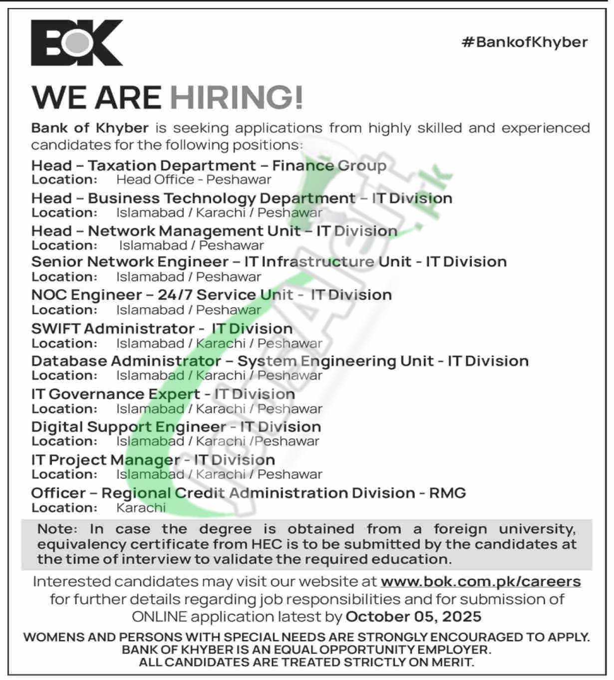 bok com pk careers