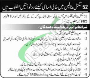 Pakistan Army Civilian Jobs
