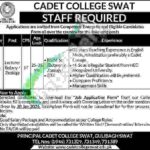 Cadet College Swat Jobs 2025 Teaching Staff CPS-17 Latest Cadet College Swat Jobs