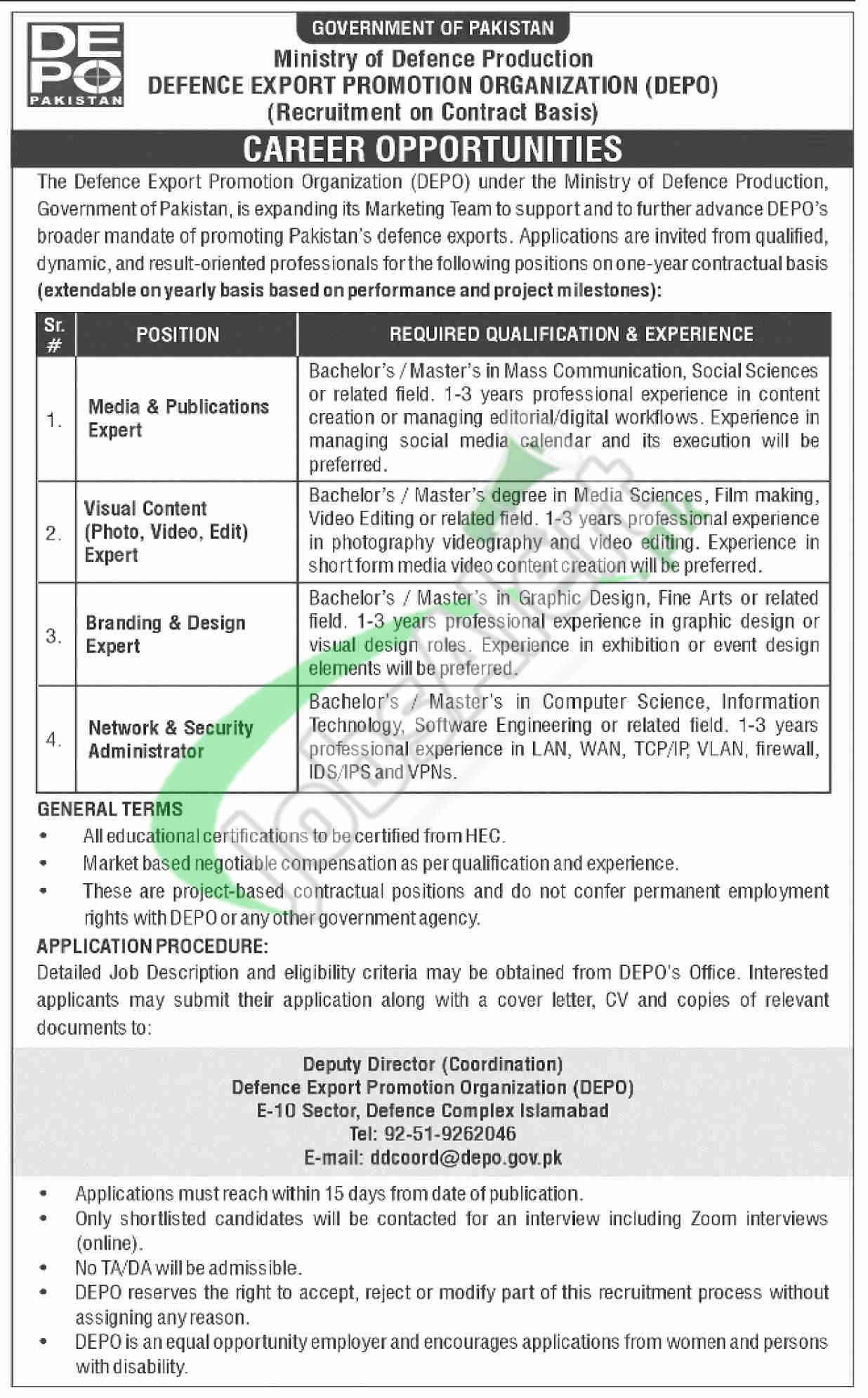 Ministry of Defence Production Jobs 2026 Online Application Form Download Ministry of Defence Production Jobs