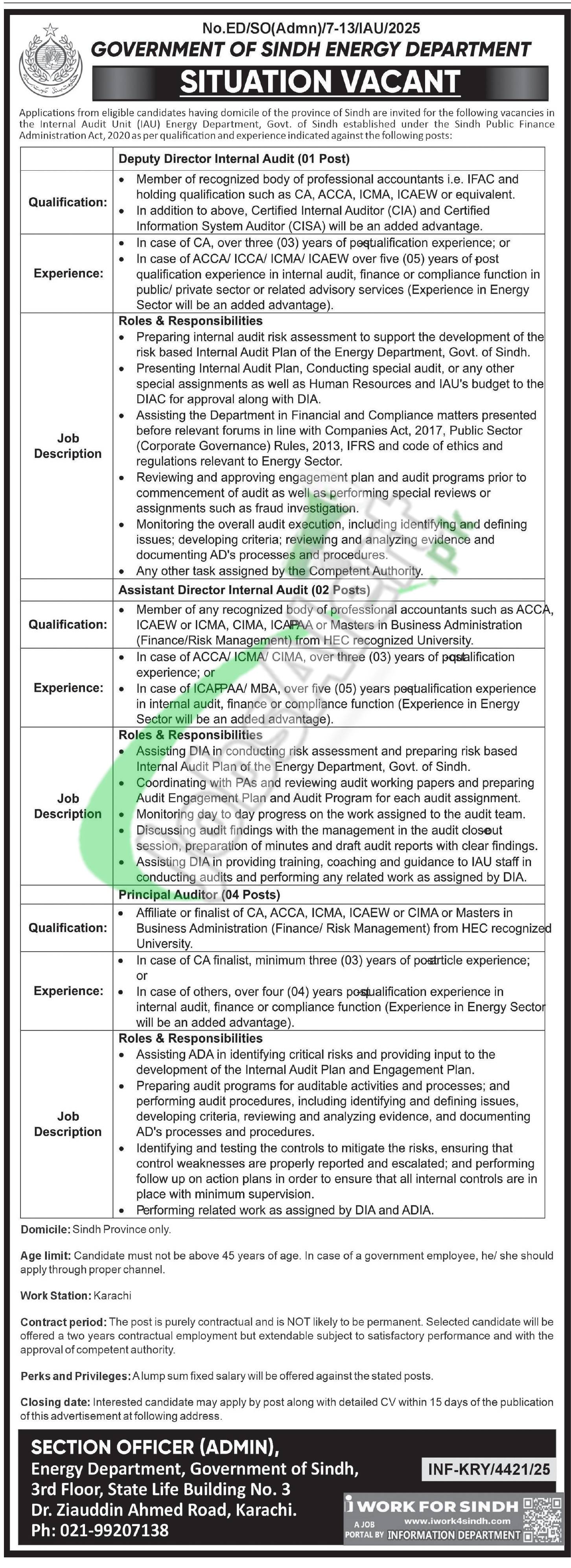 Join Energy Department Sindh Jobs 2026 Online Apply Last Date Energy Department Sindh Jobs