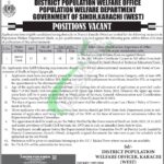 Population Welfare Department Sindh Jobs Ad