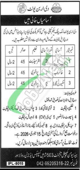 Latest Opportunities in Urban Unit Punjab Jobs January 2026 Urban Unit Jobs