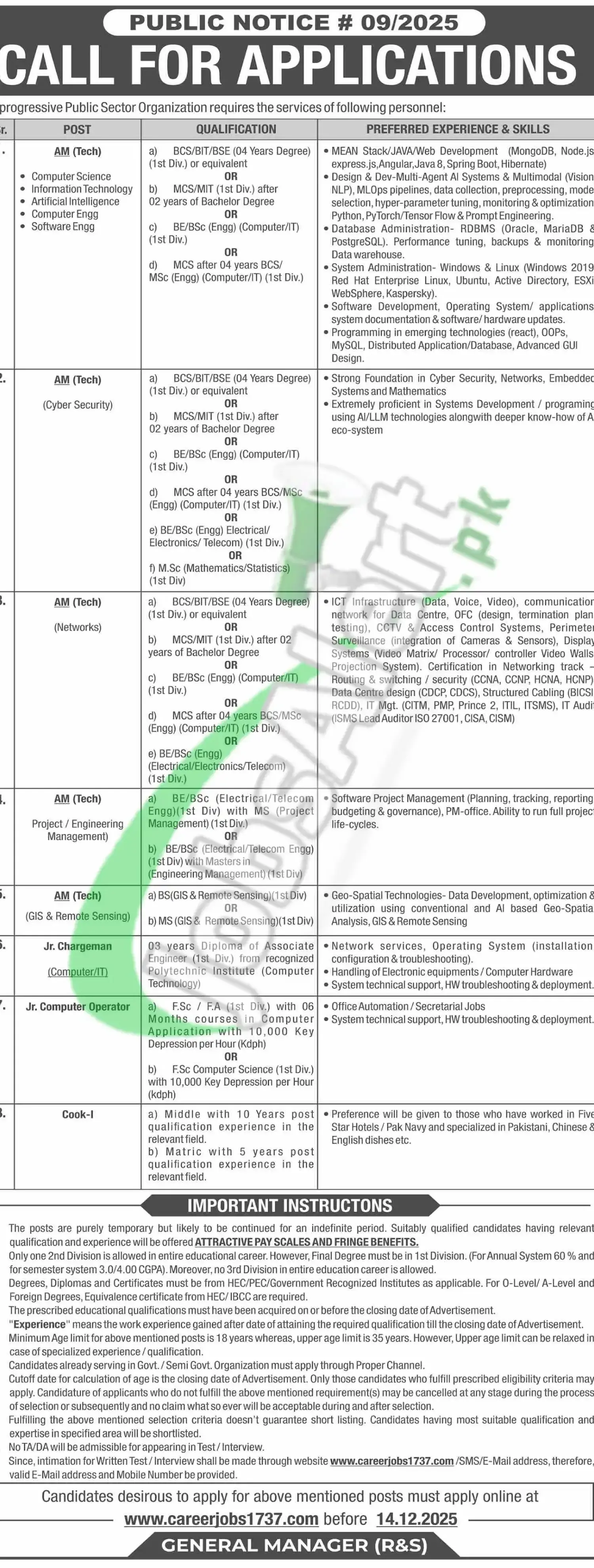 PO Box 1737 Jobs 2025 Apply Online careerjobs1737.com Latest Advertisement NESCOM Jobs Ad