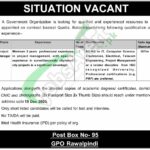 Latest Advertisement Public Sector Jobs 2025 PO Box 95 GPO Rawalpindi PO Box 95 GPO Rawalpindi Ad