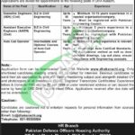 Pakistan Defence Officers Housing Authority Karachi Jobs