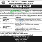 Women University Swabi Jobs 2026 Non-Faculty Required wus.edu.pk Women University Swabi Jobs