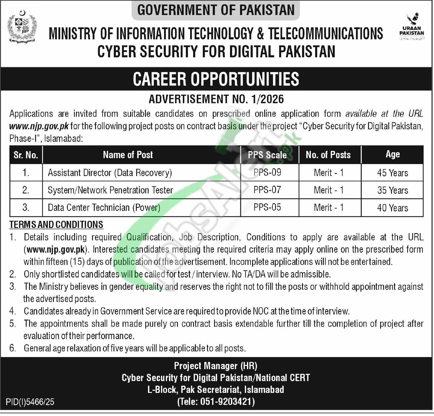 Ministry of Information Technology Jobs 2026 Application Form Download Ministry of Information Technology & Telecommunications Jobs