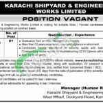 Karachi Shipyard Jobs 2025 KSEW Online Apply Latest Advertisement Karachi Shipyard Jobs