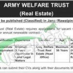 Army Welfare Trust Jobs 2026 for Civilians Latest Advertisement Army Welfare Trust Jobs