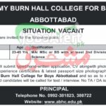 Army Burn Hall College Jobs 2026 for Teaching Staff Eligibility Criteria Army Burn Hall College Jobs