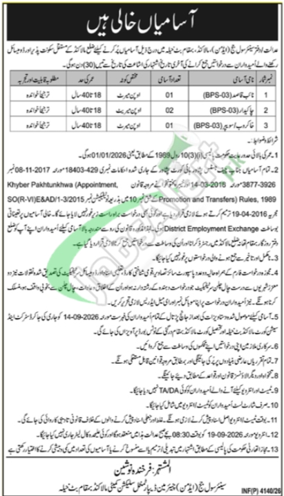 Civil Court Malakand Jobs 2026 Latest Advertisement Civil Court Malakand Jobs