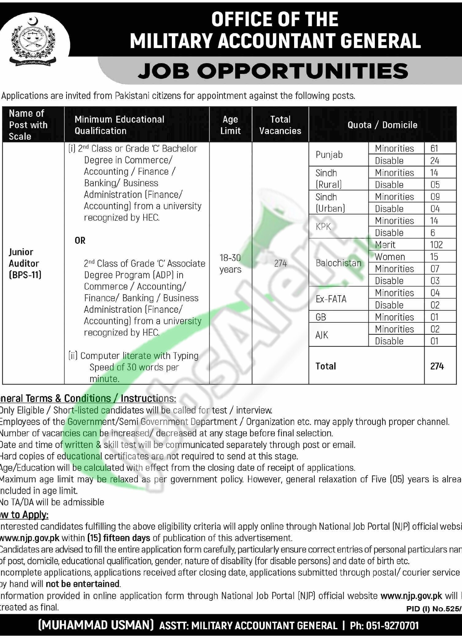 Military Accountant General Jobs 2026 Latest Advertisement Military Accountant General Jobs
