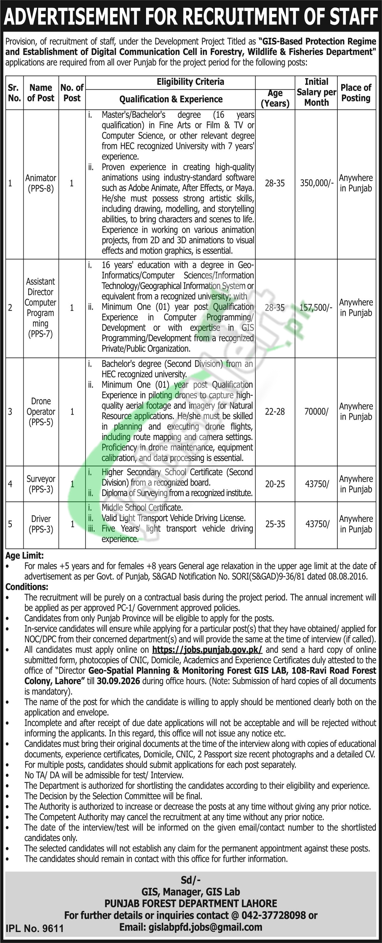 Mehkma Janglat Jobs 2026 Online Apply Last Date Mehkma Janglat Jobs