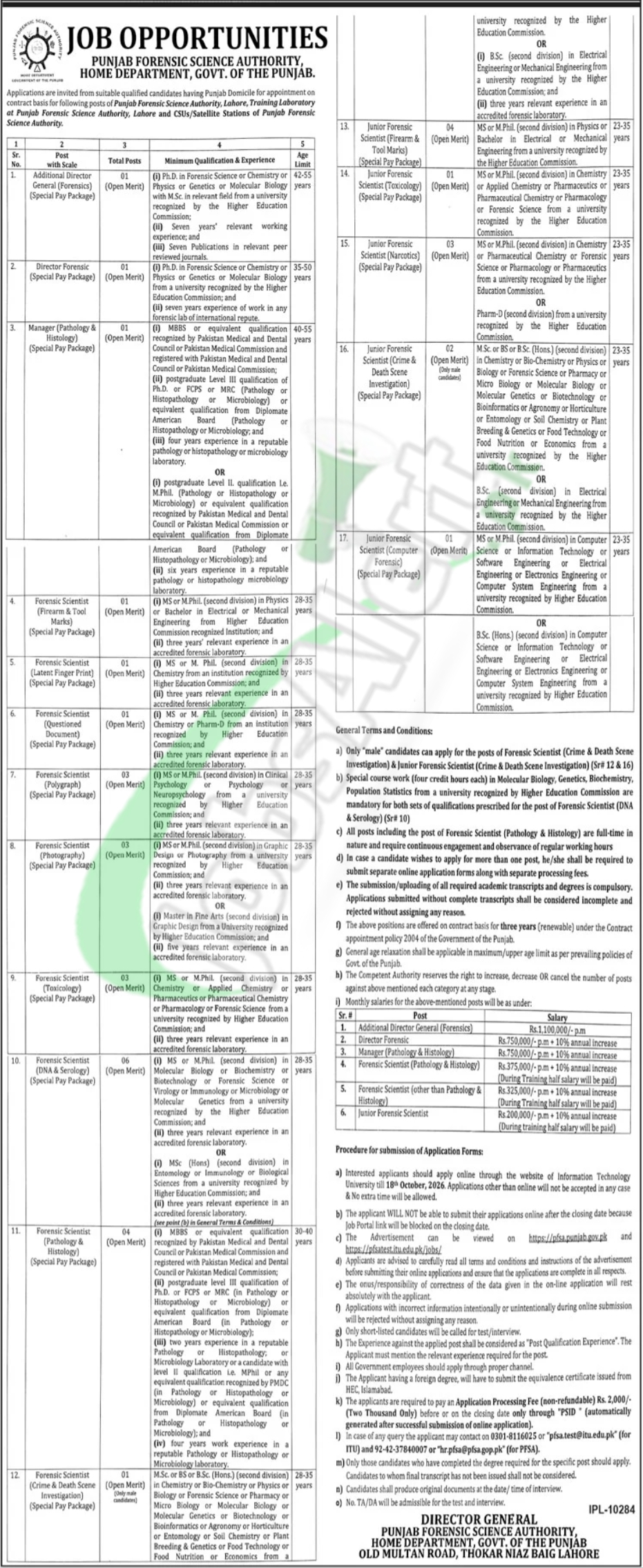 PFSA Jobs