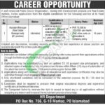 PO Box 756 G-10 Markaz PO Islamabad Jobs