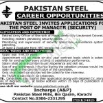 Pakistan Steel Mills Jobs