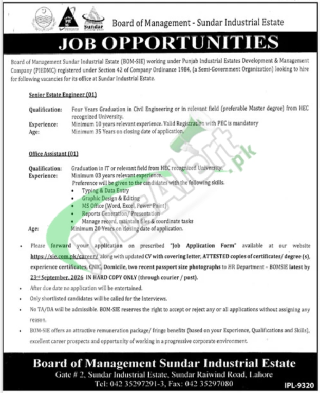 Sundar Industrial Estate Jobs 2026 Current Openings Advertisement Sundar Industrial Estate Jobs