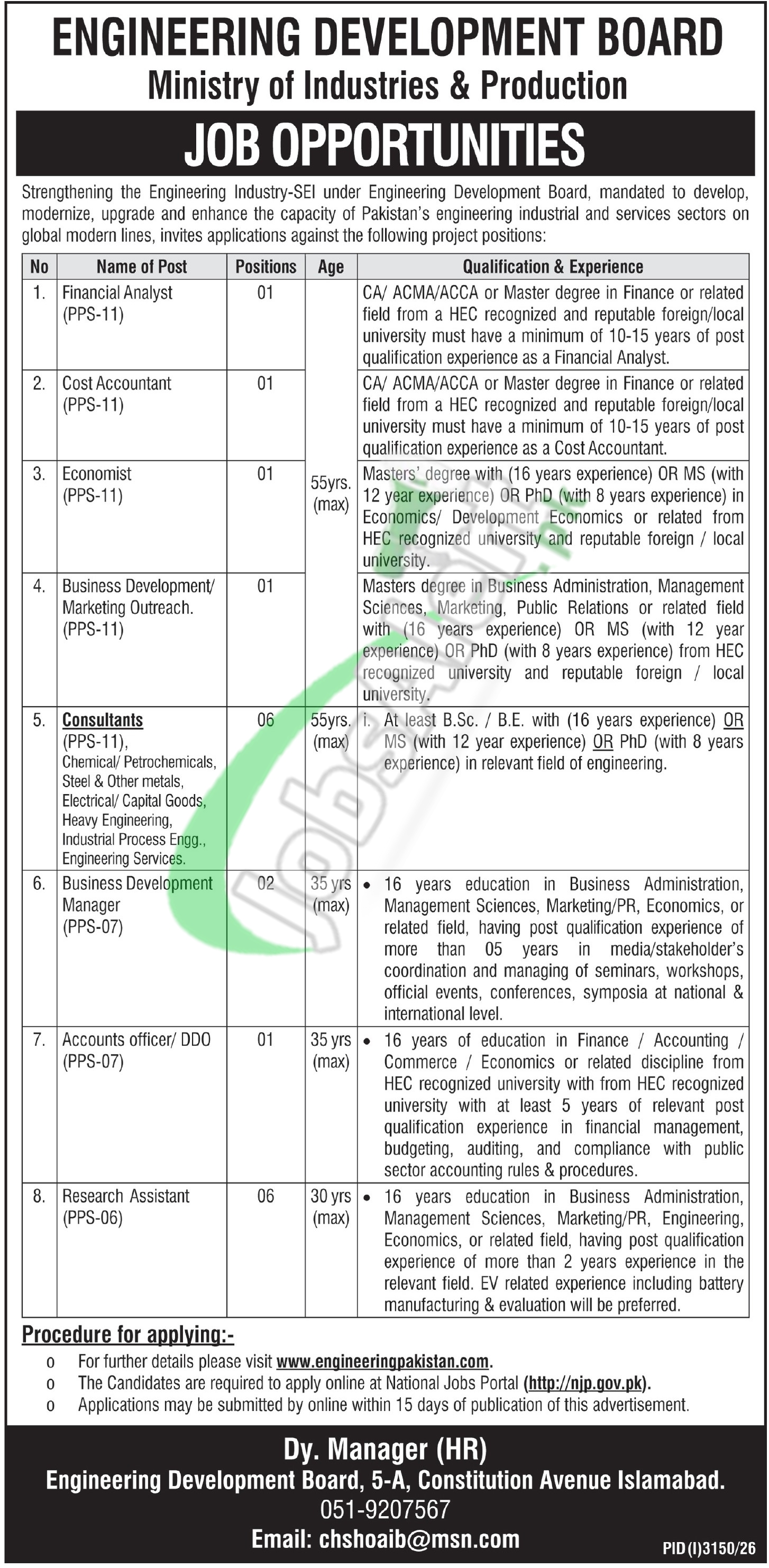 Ministry of Industries and Production Jobs