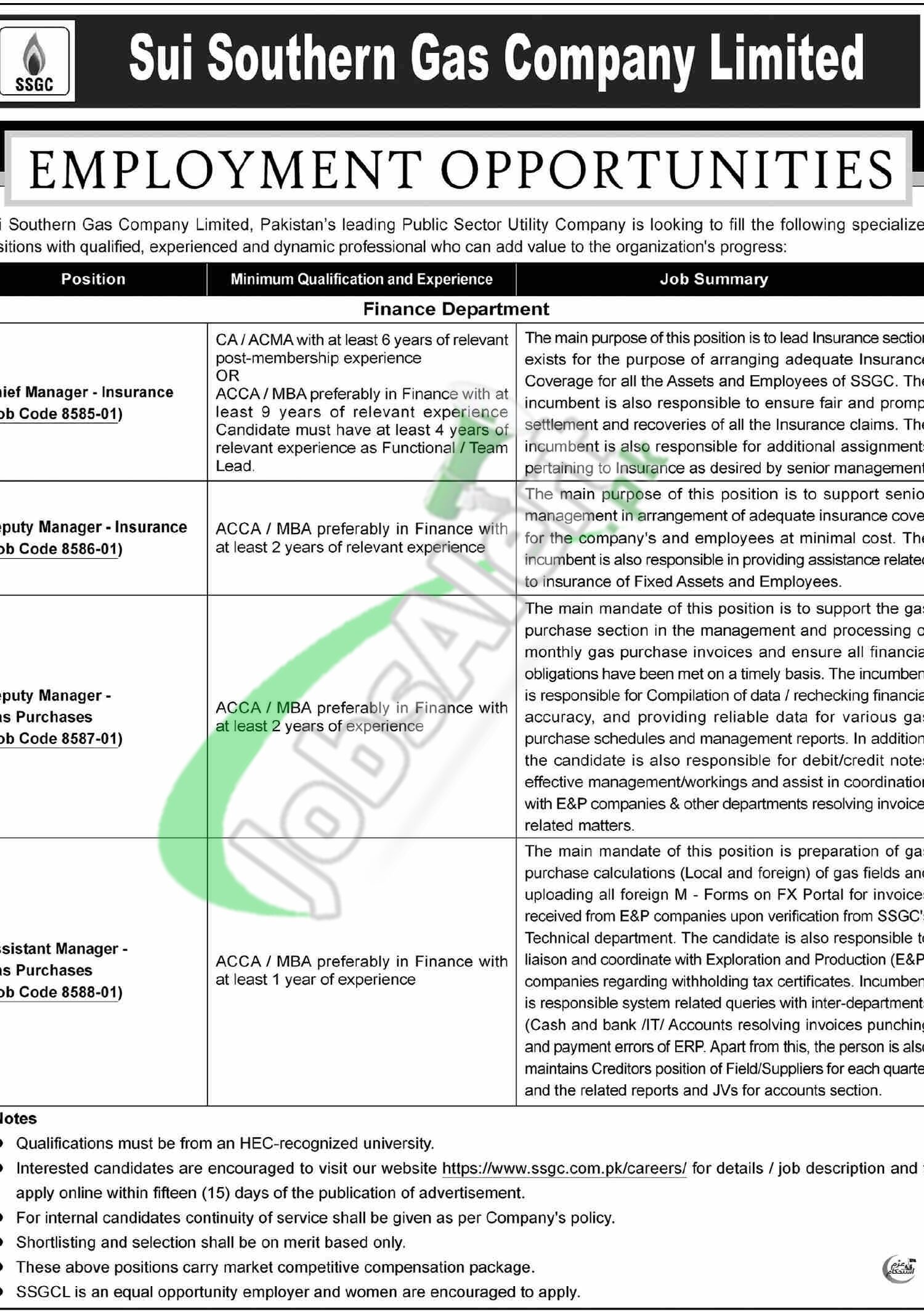 Latest Advertisement SSGC Jobs 2026 Online Apply | www.ssgc.com.pk SSGC Jobs