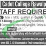 Cadet College Rawalpindi Jobs 2026 Teaching & Non-Teaching Staff Latest Cadet College Rawalpindi Jobs