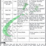 Cadet College Palandri Jobs