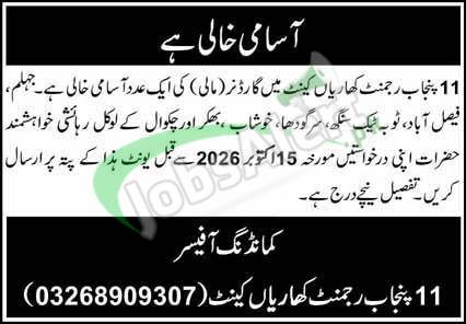 Pak Army Civilian Jobs