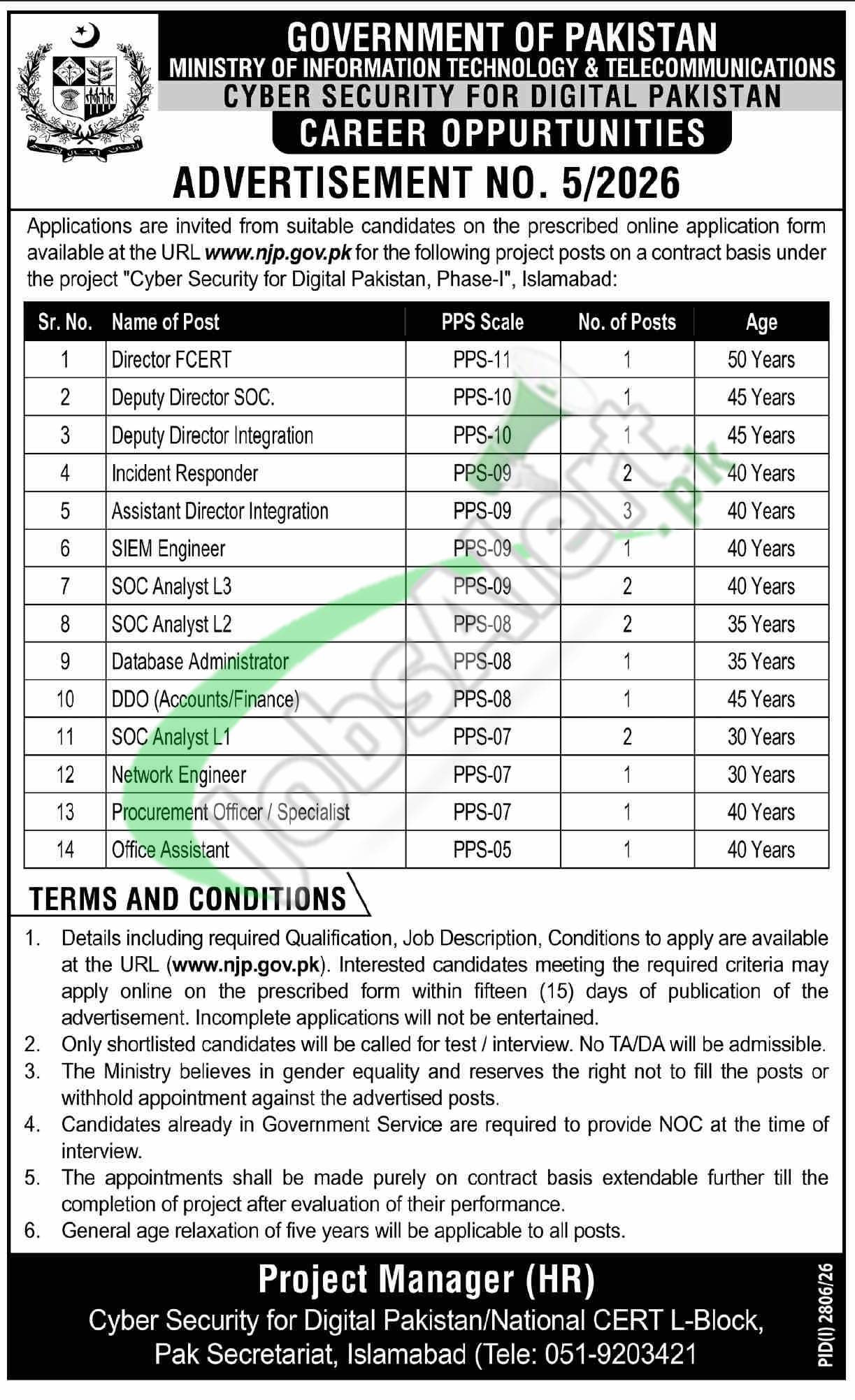 Ministry of Information Technology Jobs
