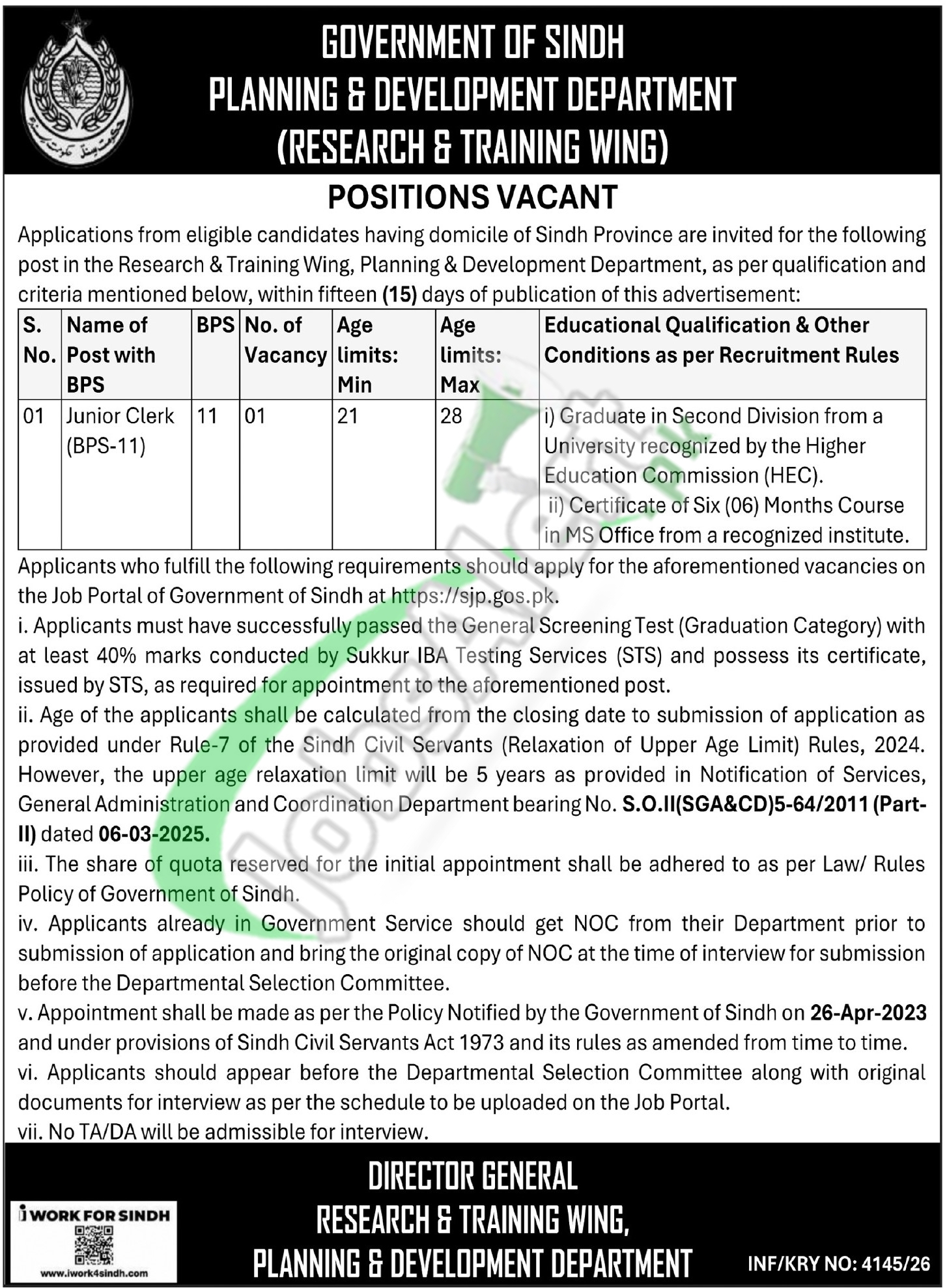 Planning and Development Department Sindh Jobs 2026 Latest Career Opportunities Planning and Development Department Sindh Jobs