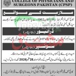 Apply Online CPSP Jobs 2026 College of Physicians and Surgeons Pakistan Careers CPSP Jobs