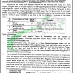 Punjab University Under Matric Jobs