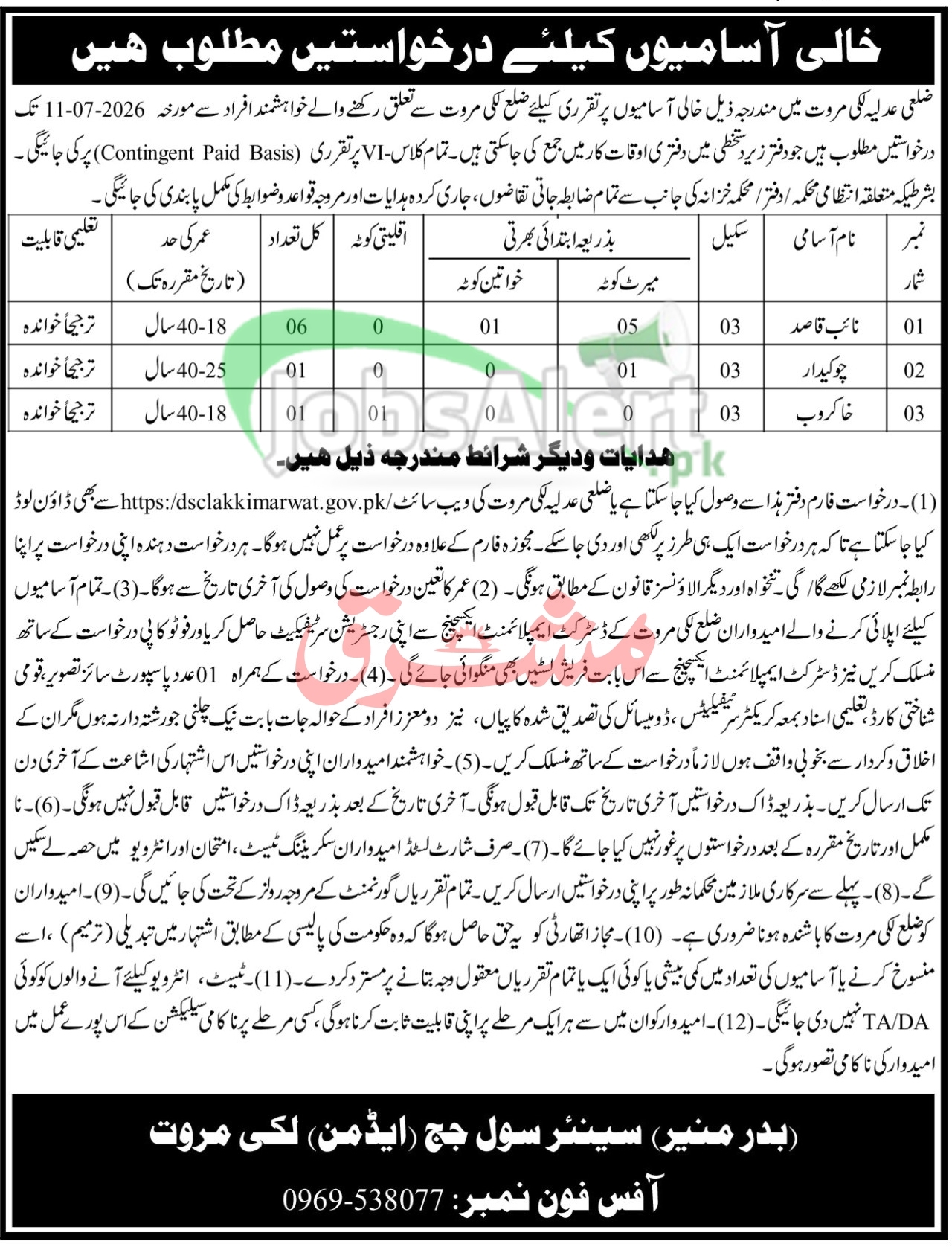 Civil Court Lakki Marwat Jobs